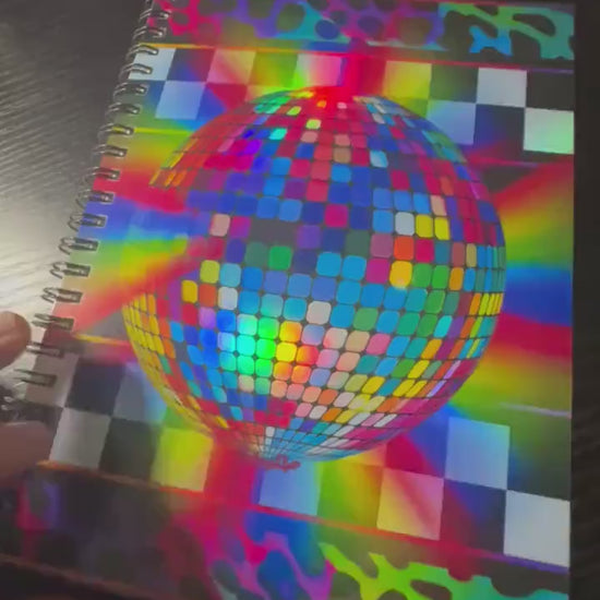 Spiral Notebook Journal: Leopard Disco Ball Holographic Notebook for Daily Notes, Diary or Personal Organizer