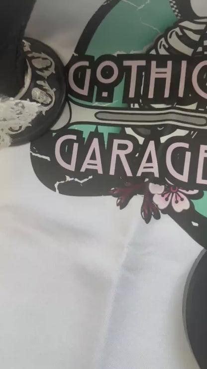 Gothic Siren & Shark Sticker: Waterproof Horror Decal