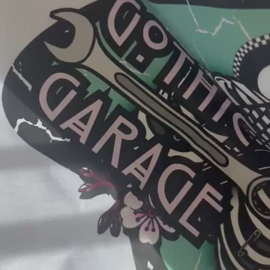 Skull Hourglass Sticker: Gothic Waterproof Die Cut, Glossy or Holographic