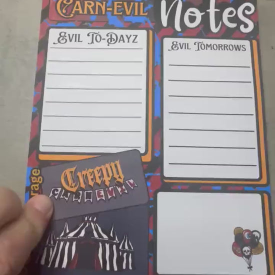 Carn-Evil Notepad: Creepy Carnival To-Do List - 50 Sheets