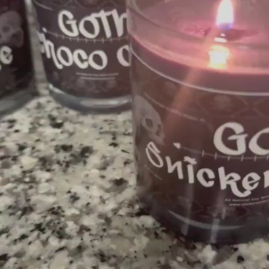 Various Scented Gothic Glass Candle – Perfect for Goth Aesthetic Home Ambiance with Natural Soy Wax