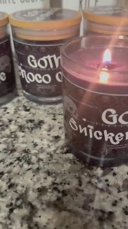 Various Scented Gothic Glass Candle – Perfect for Goth Aesthetic Home Ambiance with Natural Soy Wax