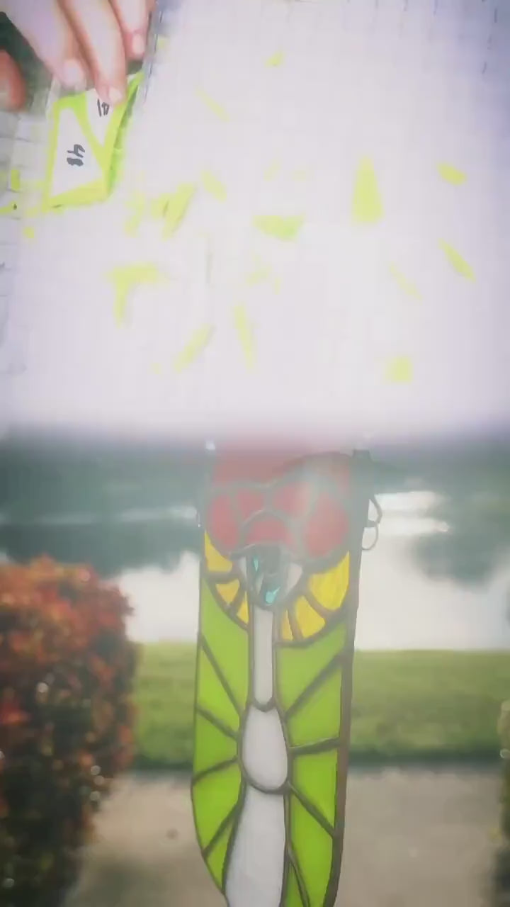 Psychedelic Magic Mushroom Stained Glass – Handmade Trippy Wall Art, Boho Shroom Decor