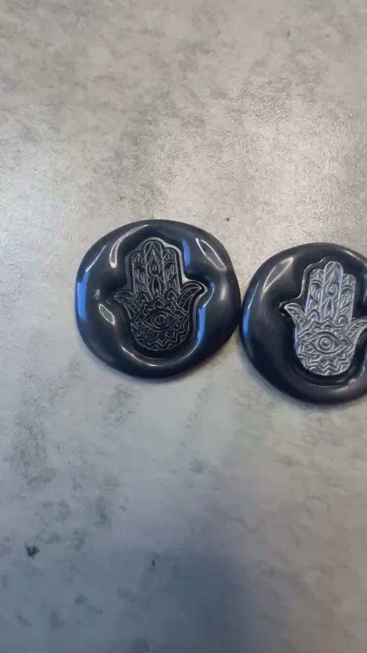 Hamsa Hand Wax Seal – Gothic Protective Evil Eye Stamp for Envelopes, Letters & Journals