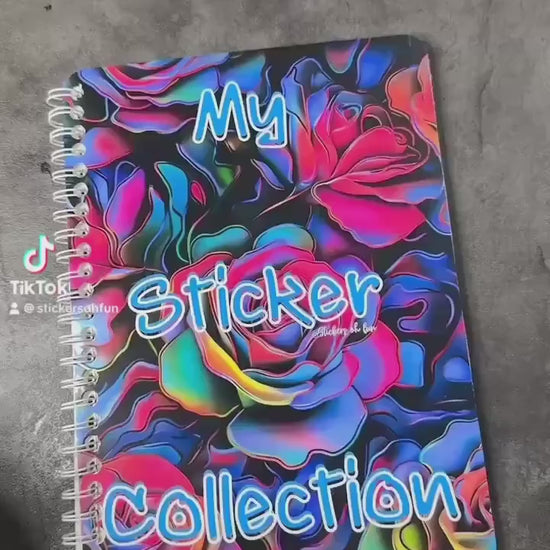 Reusable Sticker Book: Neon Roses