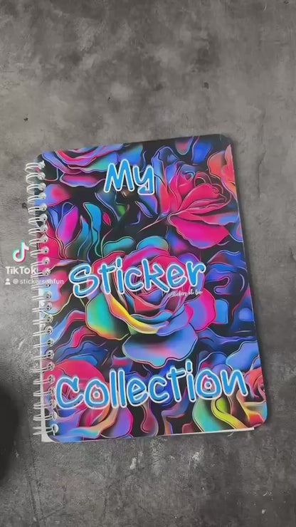 Reusable Sticker Book: Neon Roses